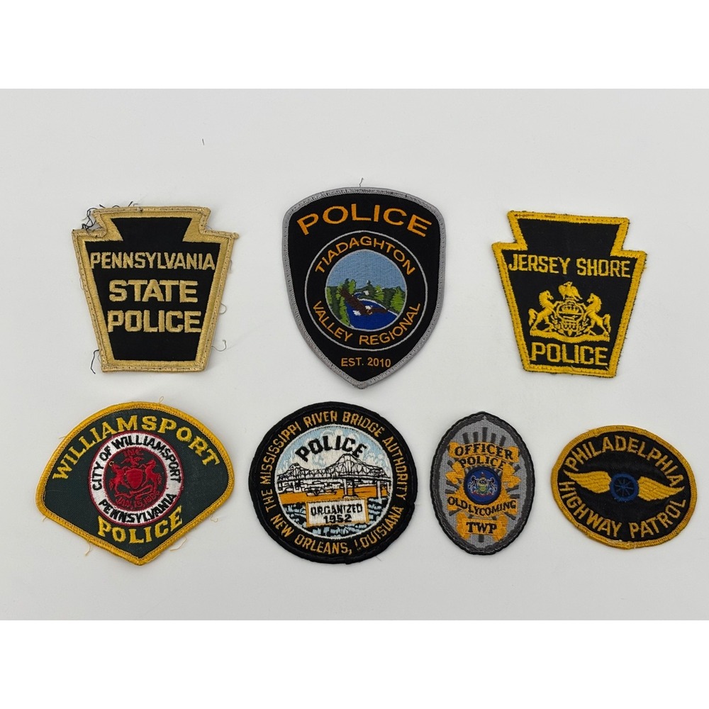 Law Enforcement Mixed State Police Department Shoulder Patches Vintage Defunct